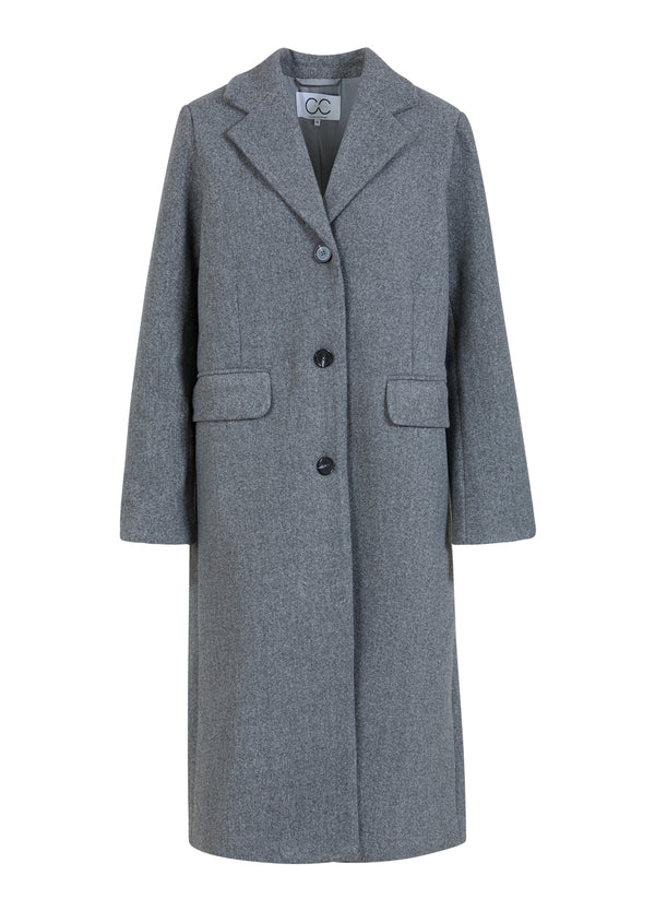 CC Heart CC HEART ARIANA KLASSISCHE LANGE JACKE Outerwear Dark Grey Melange - 128