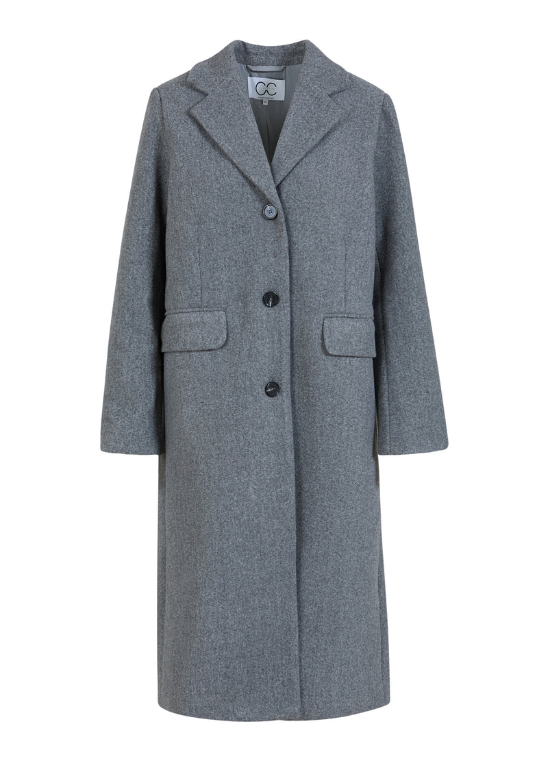 CC Heart CC HEART ARIANA KLASSISCHE LANGE JACKE Outerwear Dark Grey Melange - 128
