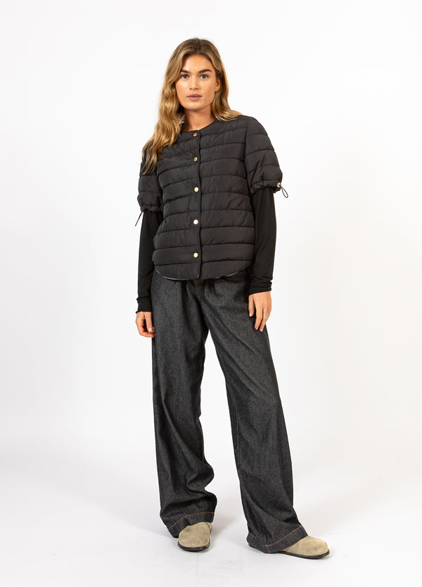 CC Heart CC HEART ASTA QUILTED KURZARM JACKE Outerwear Black - 100