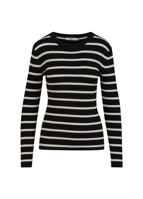 CC Heart  CC HEART ELENA STRICKBLUSE Knitwear Off white/navy stipes - 258
