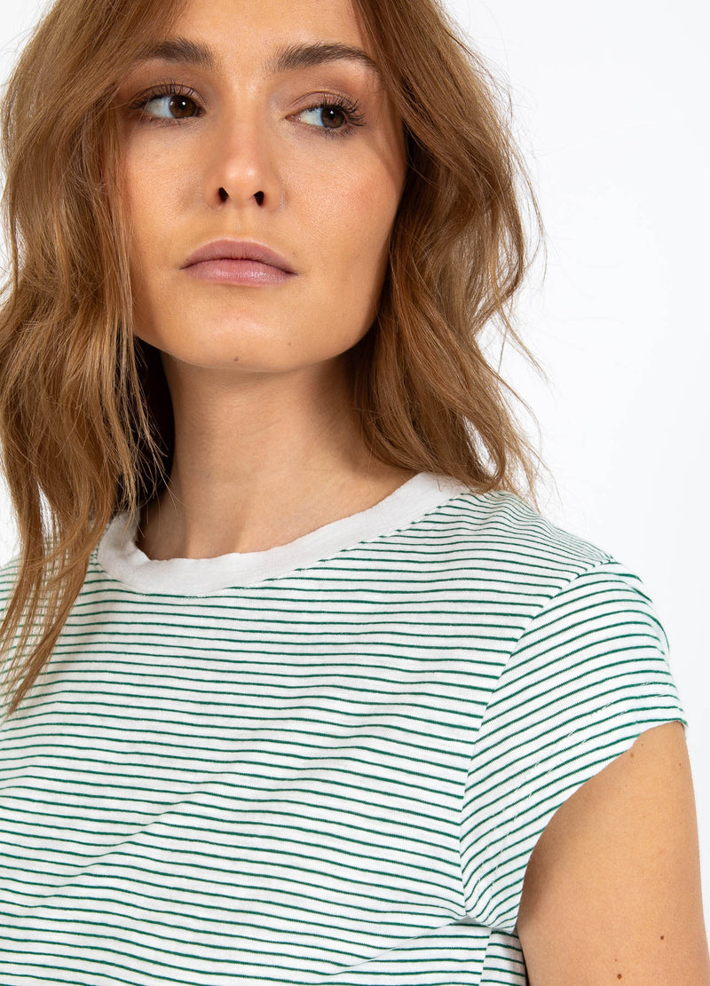 CC Heart CC HEART ELLEN STREIFEN KURZARM T-SHIRT T-Shirt Green stripe - 447