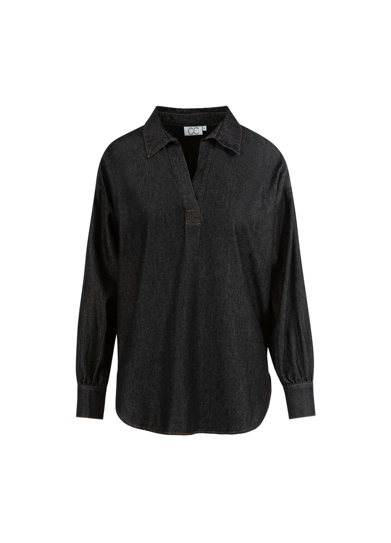 CC Heart CC HEART ELLIS DENIM TUNIKAHEMD Shirt/Blouse Black blue denim - 150