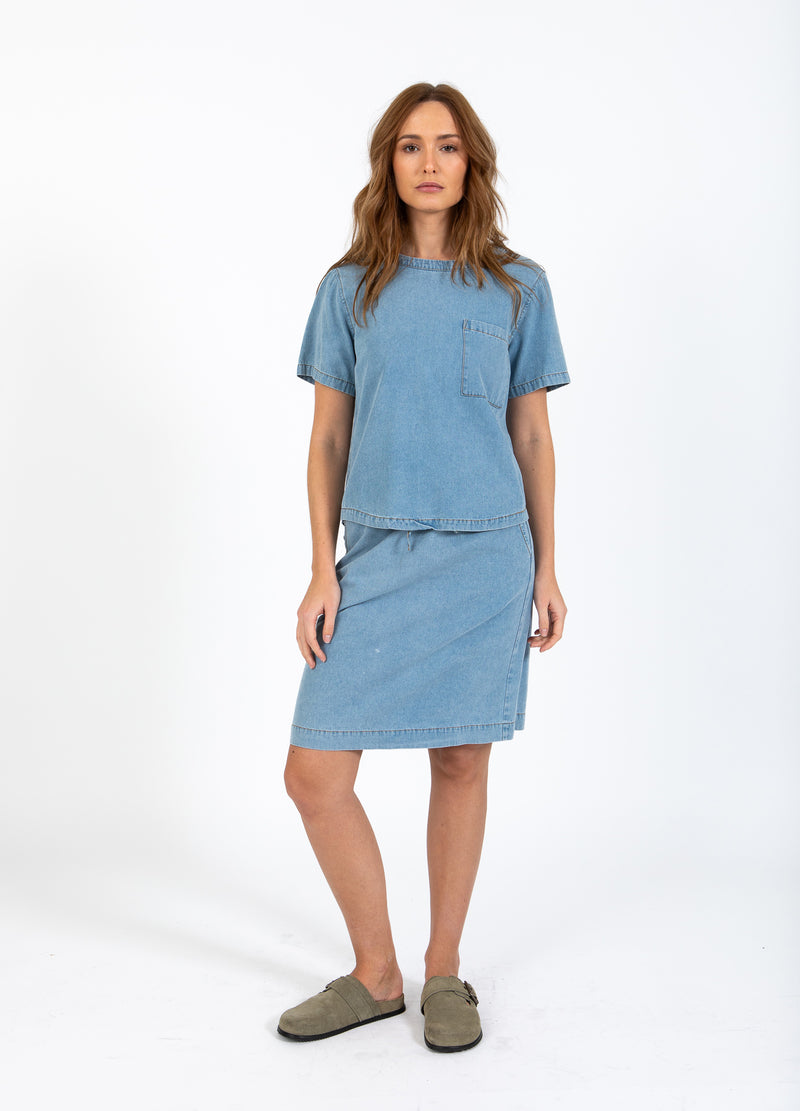 CC Heart CC HEART ELLIS KURZE JEANSBLUSE Shirt/Blouse Blue denim - 510