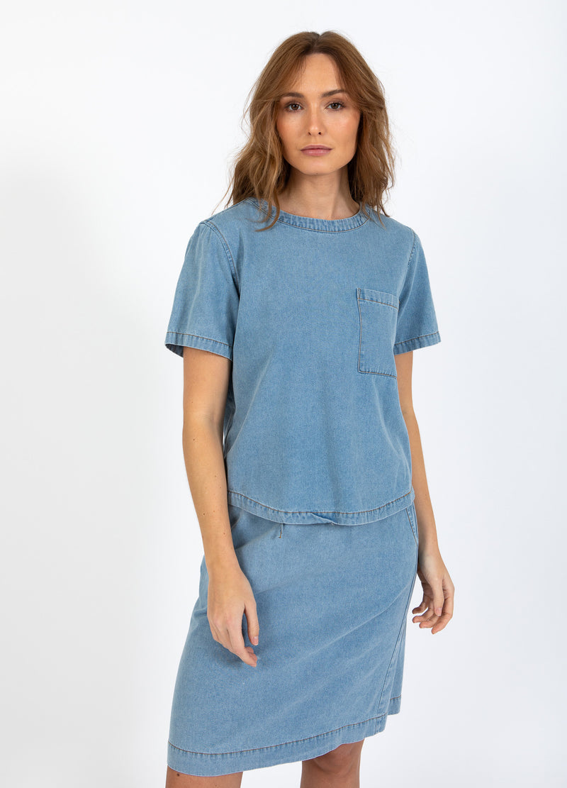 CC Heart CC HEART ELLIS KURZE JEANSBLUSE Shirt/Blouse Blue denim - 510