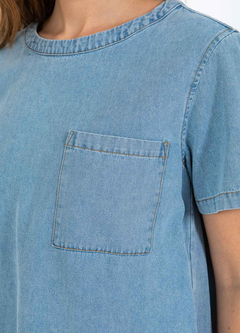 CC Heart CC HEART ELLIS KURZE JEANSBLUSE Shirt/Blouse Blue denim - 510
