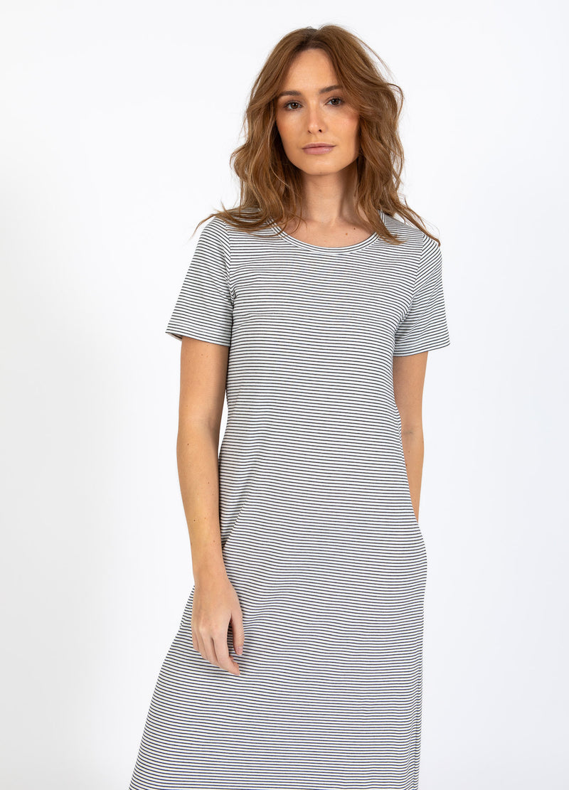 CC Heart CC HEART ELYSE LOCKERES KLEID Dress White/black stripe - 269