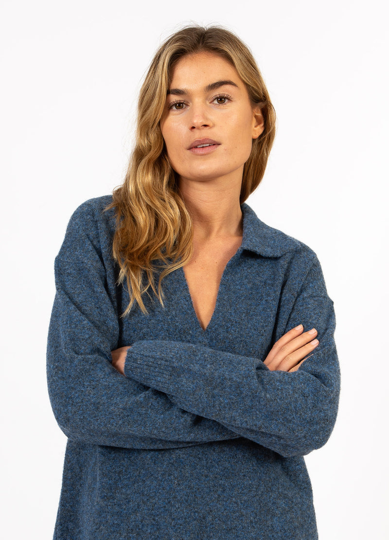 CC Heart CC HEART EMERIE POLO PULLOVER Knitwear Navy melange - 541