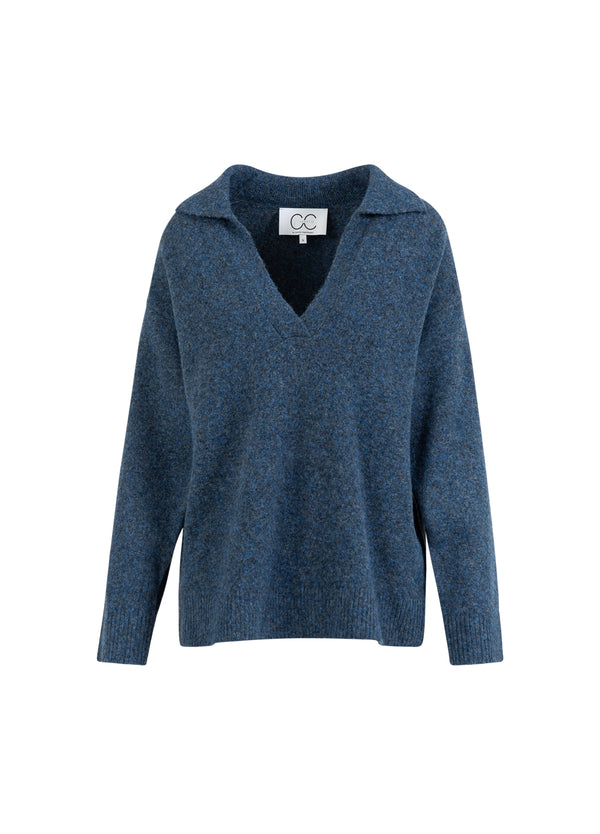CC Heart CC HEART EMERIE POLO PULLOVER Knitwear Navy melange - 541