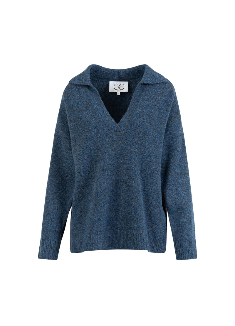 CC Heart CC HEART EMERIE POLO PULLOVER Knitwear Navy melange - 541