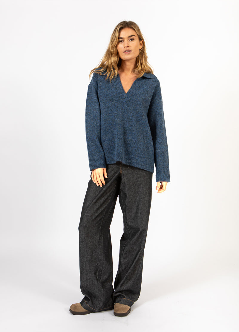 CC Heart CC HEART EMERIE POLO PULLOVER Knitwear Navy melange - 541