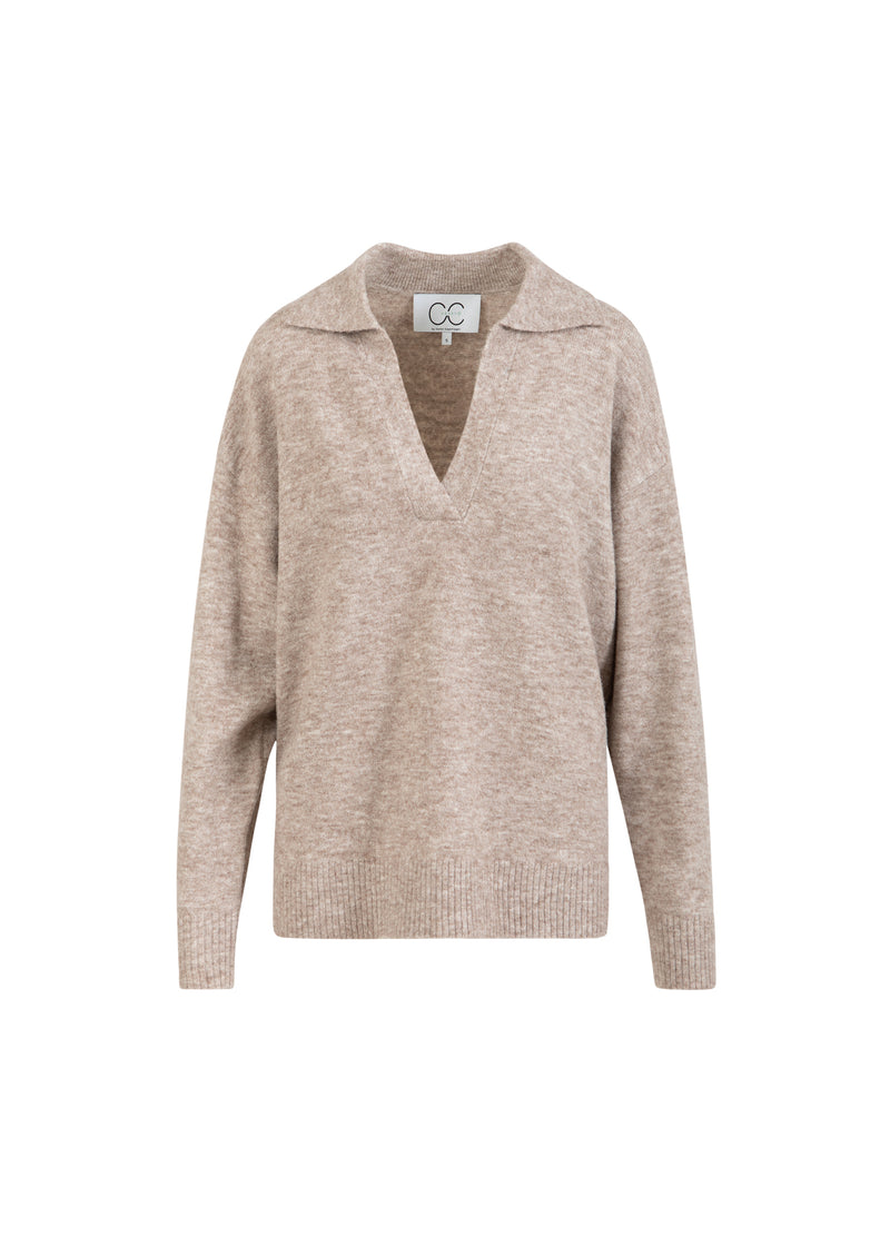 CC Heart CC HEART EMERIE POLO PULLOVER Knitwear Sand melange - 261