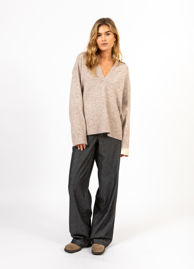 CC Heart CC HEART EMERIE POLO PULLOVER Knitwear Sand melange - 261