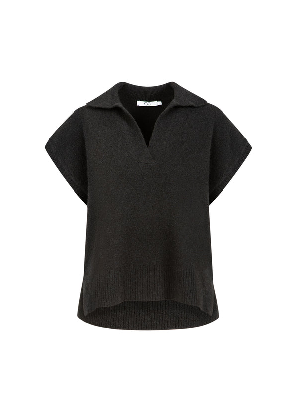 CC Heart CC HEART EMERIE STRICKPOLO TOP Knitwear Black - 100