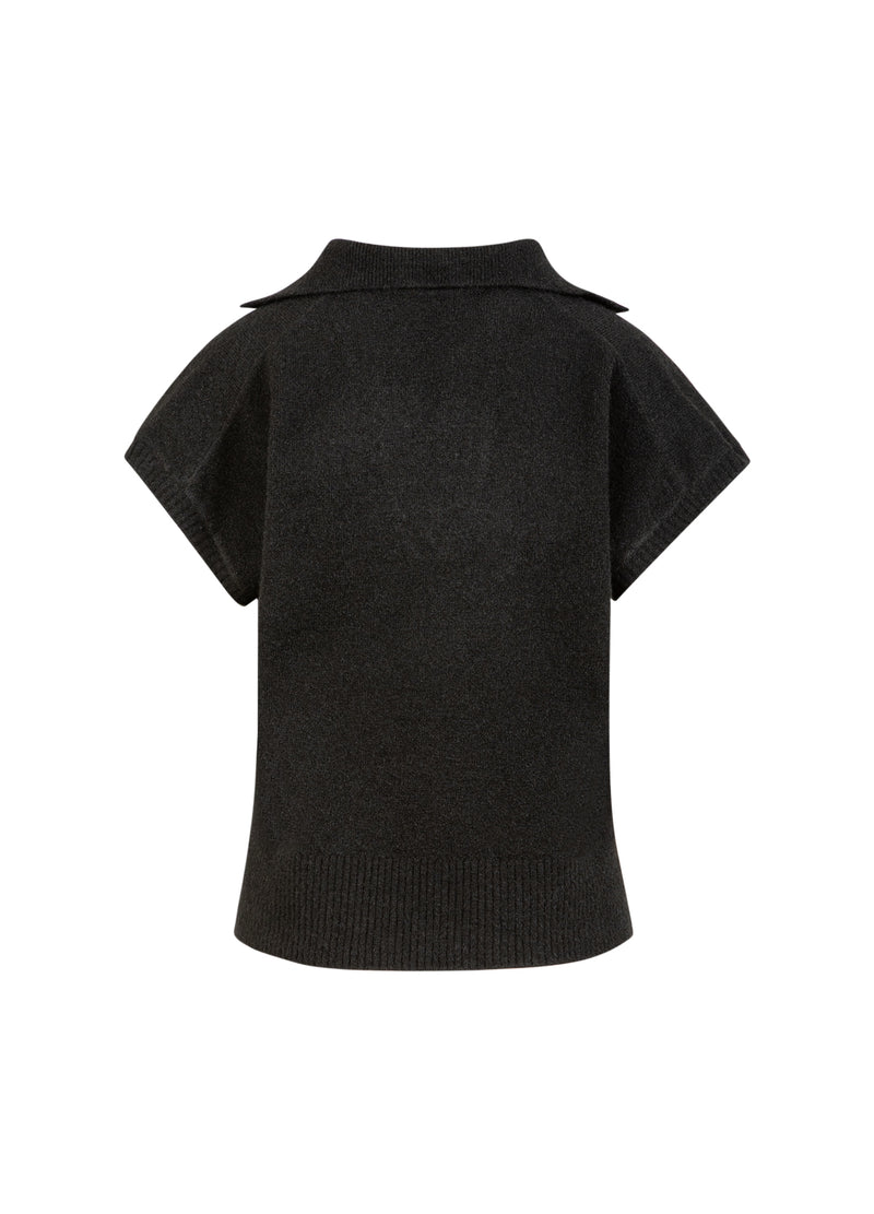 CC Heart CC HEART EMERIE STRICKPOLO TOP Knitwear Black - 100