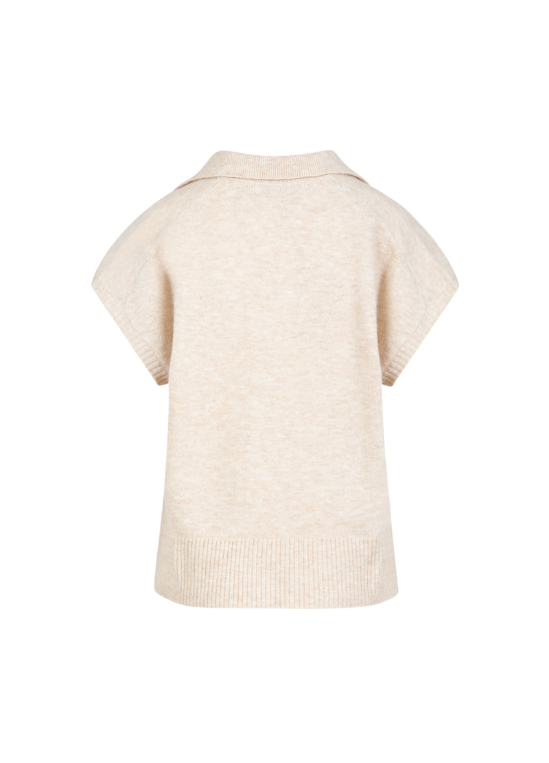 CC Heart CC HEART EMERIE STRICKPOLO TOP Knitwear Off white melange - 267