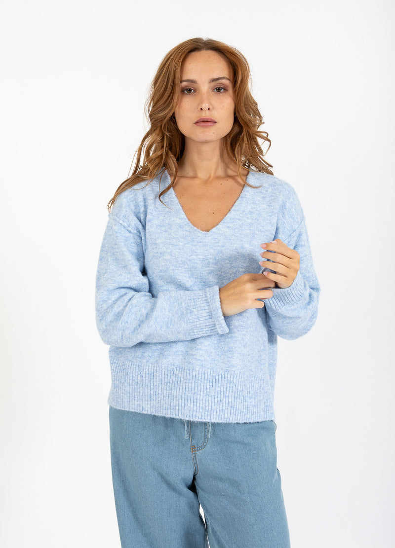 CC Heart CC HEART EMERIE V-AUSSCHNITT PULLOVER Knitwear Dream blue - 529