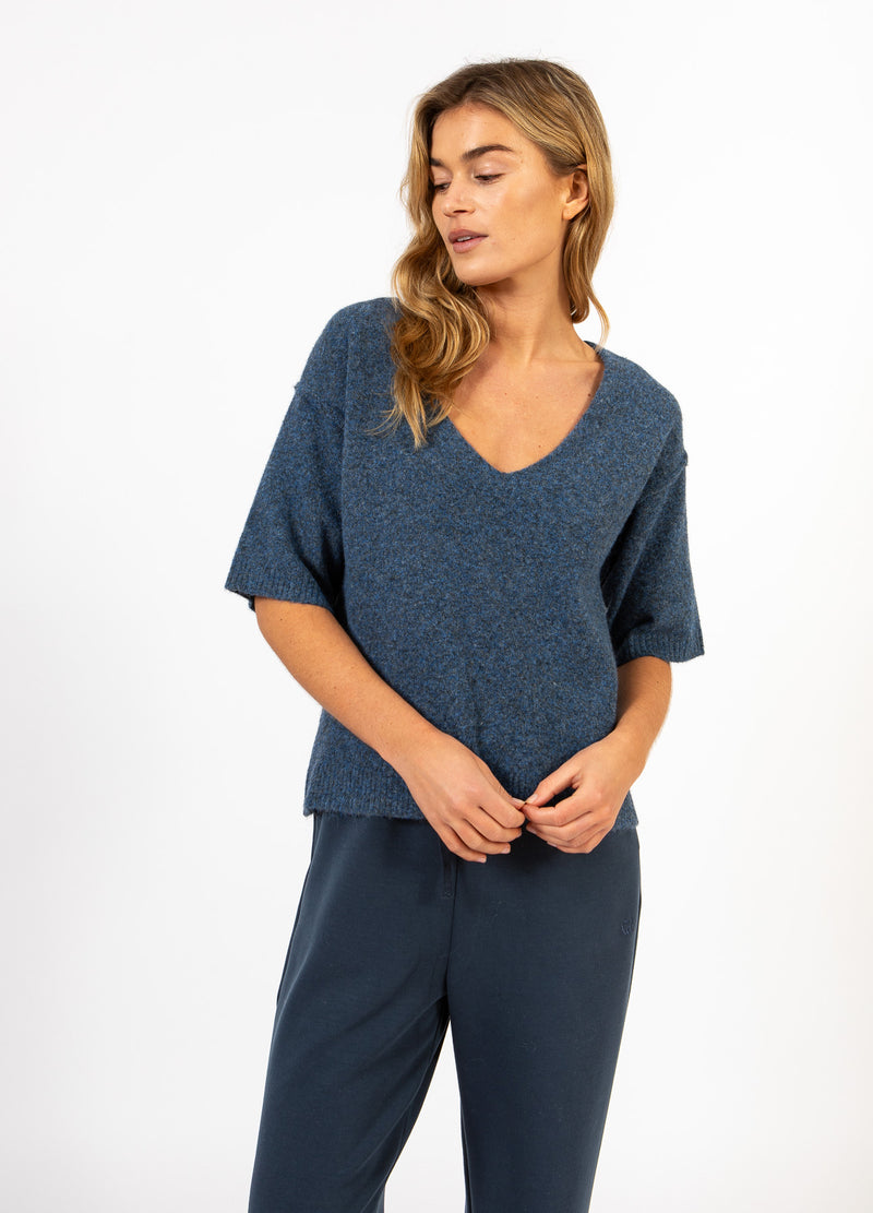 CC Heart CC HEART EMERIE V-AUSSCHNITT PULLOVER Knitwear Navy melange - 541