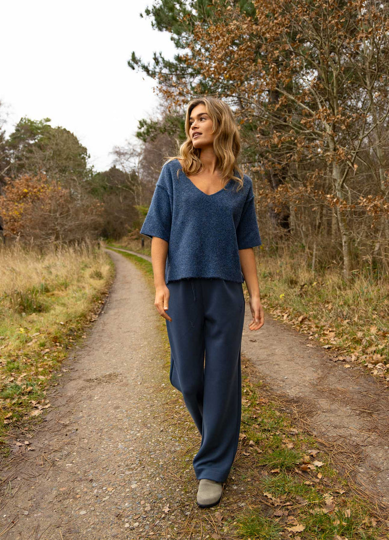 CC Heart CC HEART EMERIE V-AUSSCHNITT PULLOVER Knitwear Navy melange - 541