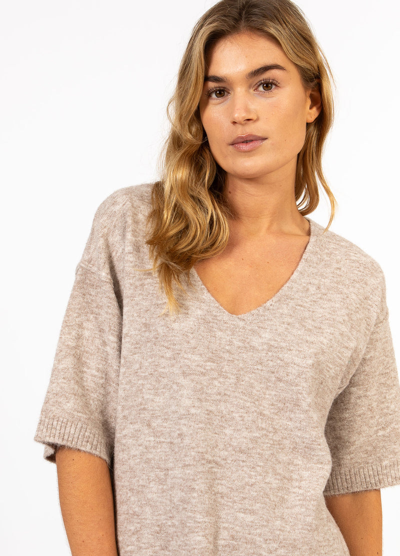 CC Heart CC HEART EMERIE V-AUSSCHNITT PULLOVER Knitwear Sand melange - 261