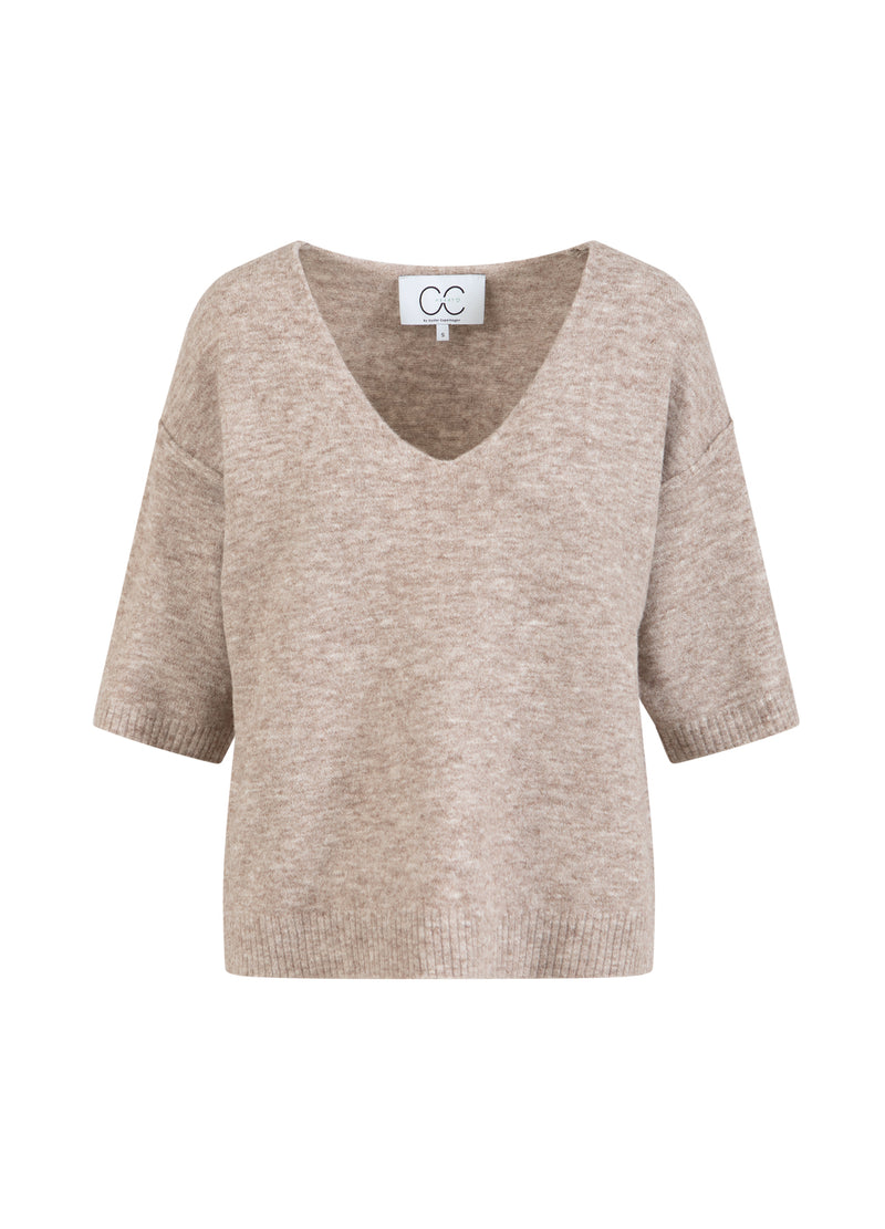 CC Heart CC HEART EMERIE V-AUSSCHNITT PULLOVER Knitwear Sand melange - 261
