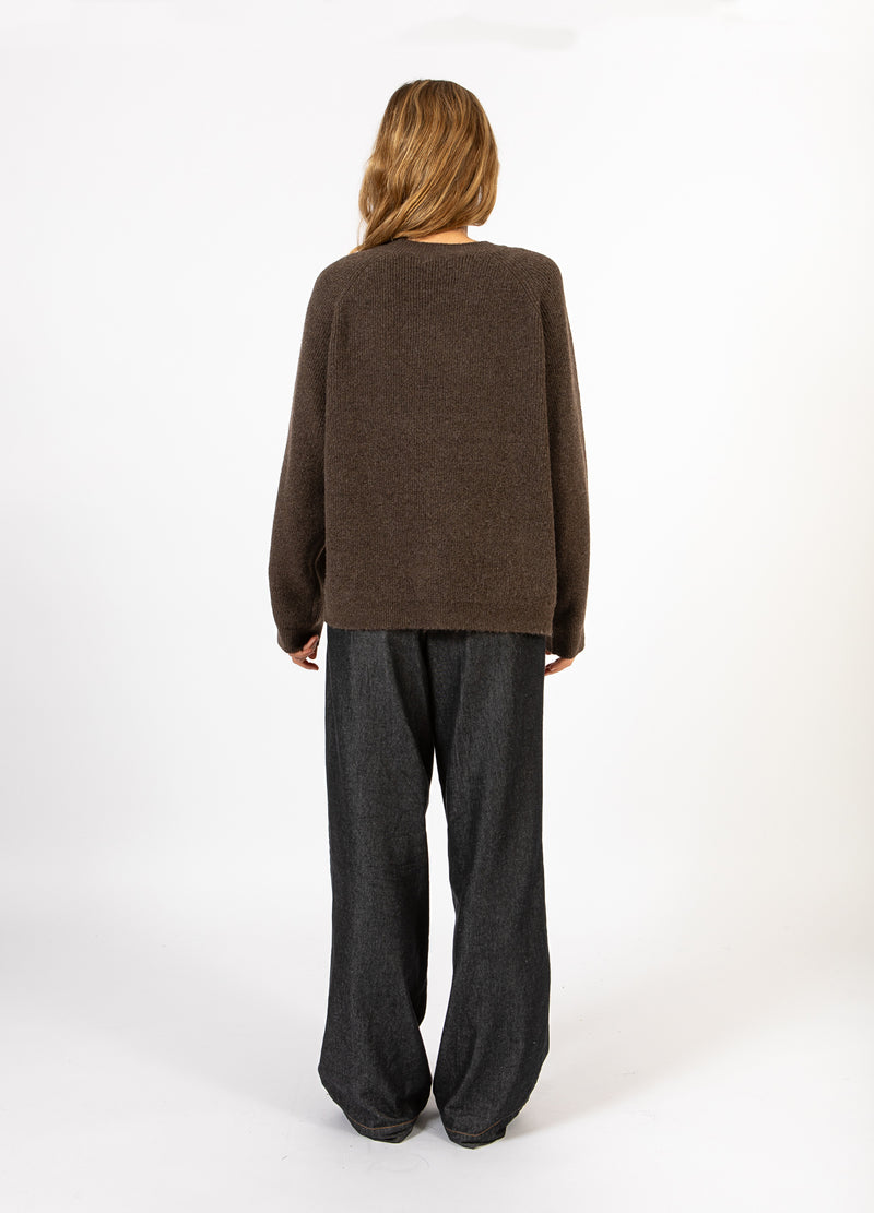 CC Heart CC HEART EMMA O-NECK PULLOVER Knitwear Chocolate melange - 388