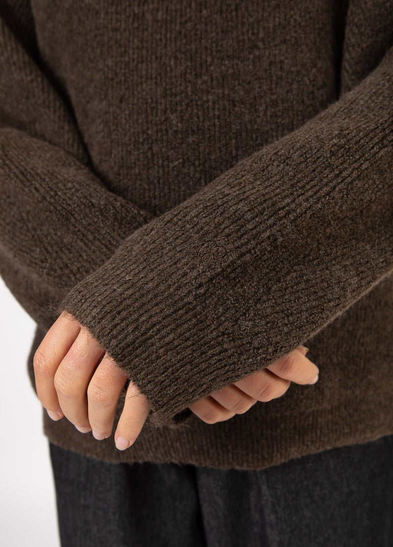 CC Heart CC HEART EMMA O-NECK PULLOVER Knitwear Chocolate melange - 388