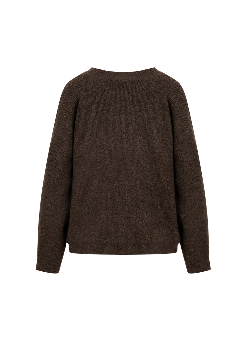 CC Heart CC HEART EMMA O-NECK PULLOVER Knitwear Chocolate melange - 388