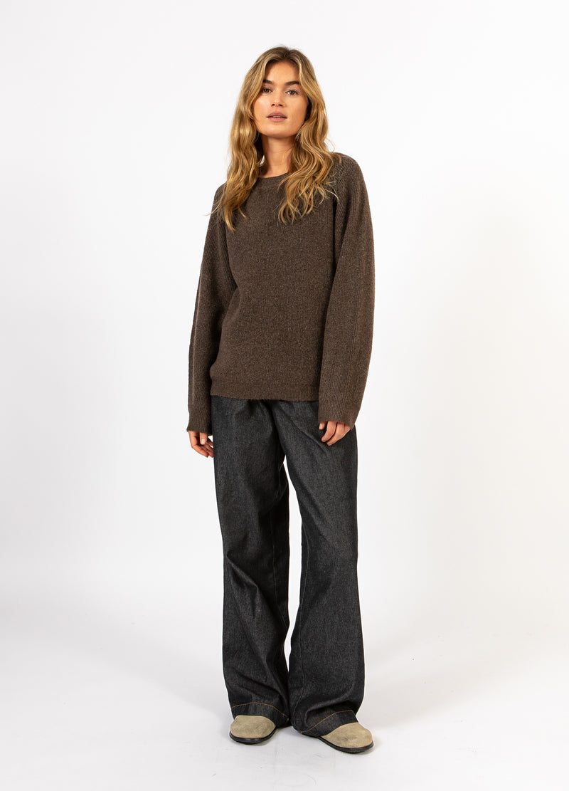 CC Heart CC HEART EMMA O-NECK PULLOVER Knitwear Chocolate melange - 388
