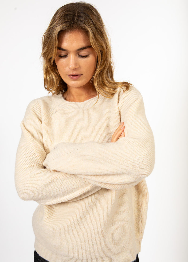 CC Heart CC HEART EMMA O-NECK PULLOVER Knitwear Creme - 241