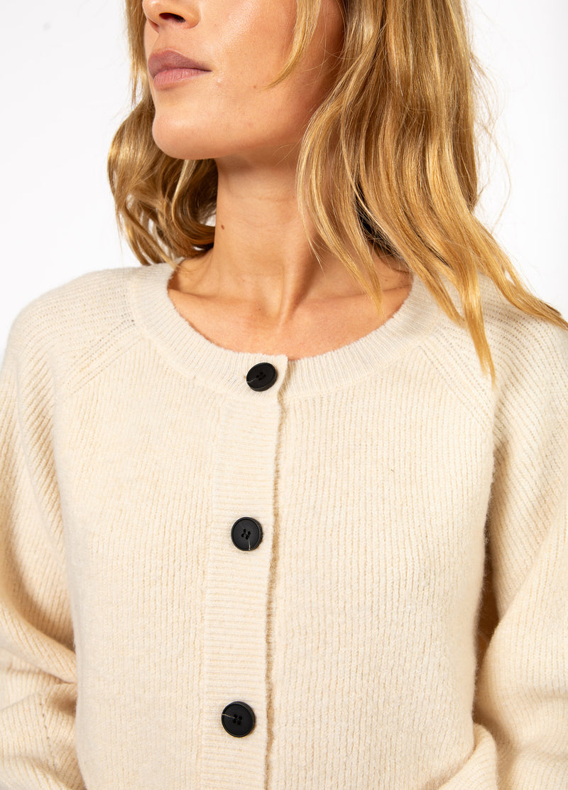 CC Heart CC HEART EMMA O-NECK STRICKJACKE Knitwear Creme - 241