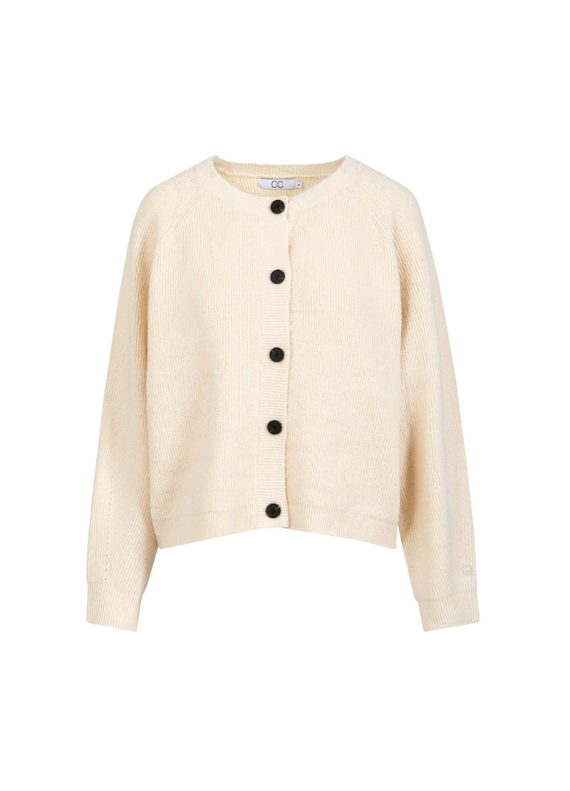 CC Heart CC HEART EMMA O-NECK STRICKJACKE Knitwear Creme - 241