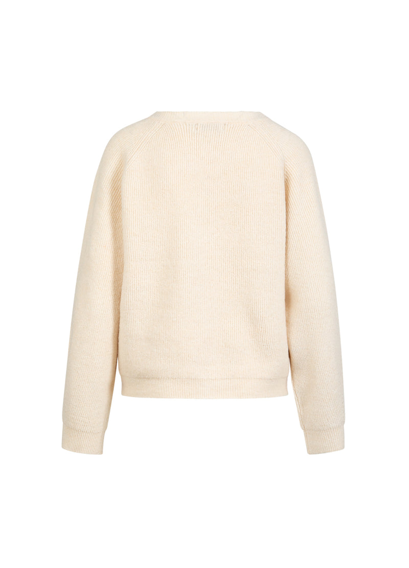 CC Heart CC HEART EMMA O-NECK STRICKJACKE Knitwear Creme - 241