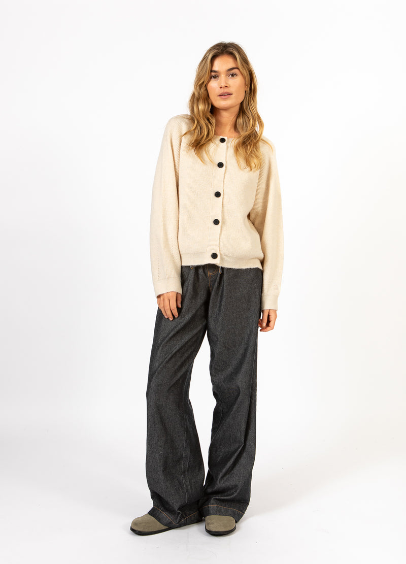 CC Heart CC HEART EMMA O-NECK STRICKJACKE Knitwear Creme - 241