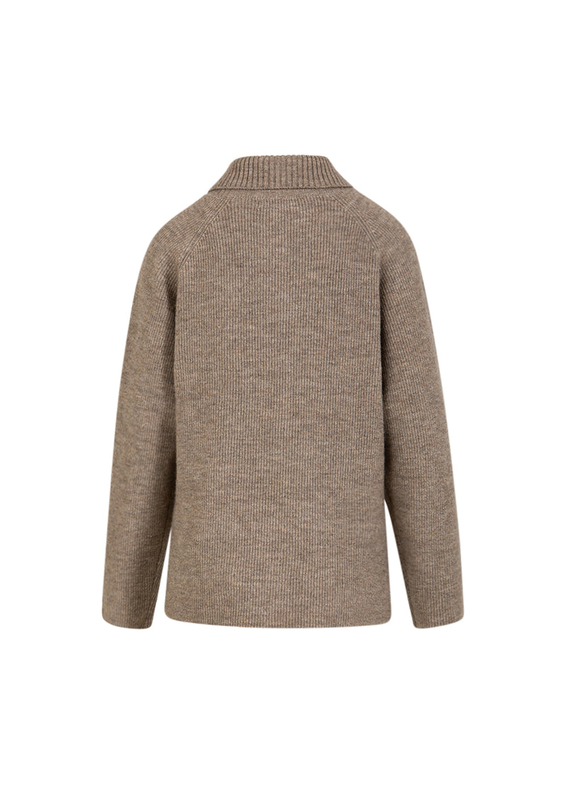 CC Heart CC HEART EMMA REIßVERSCHLUSS STRICKPULLOVER Knitwear Golden brown melange - 793