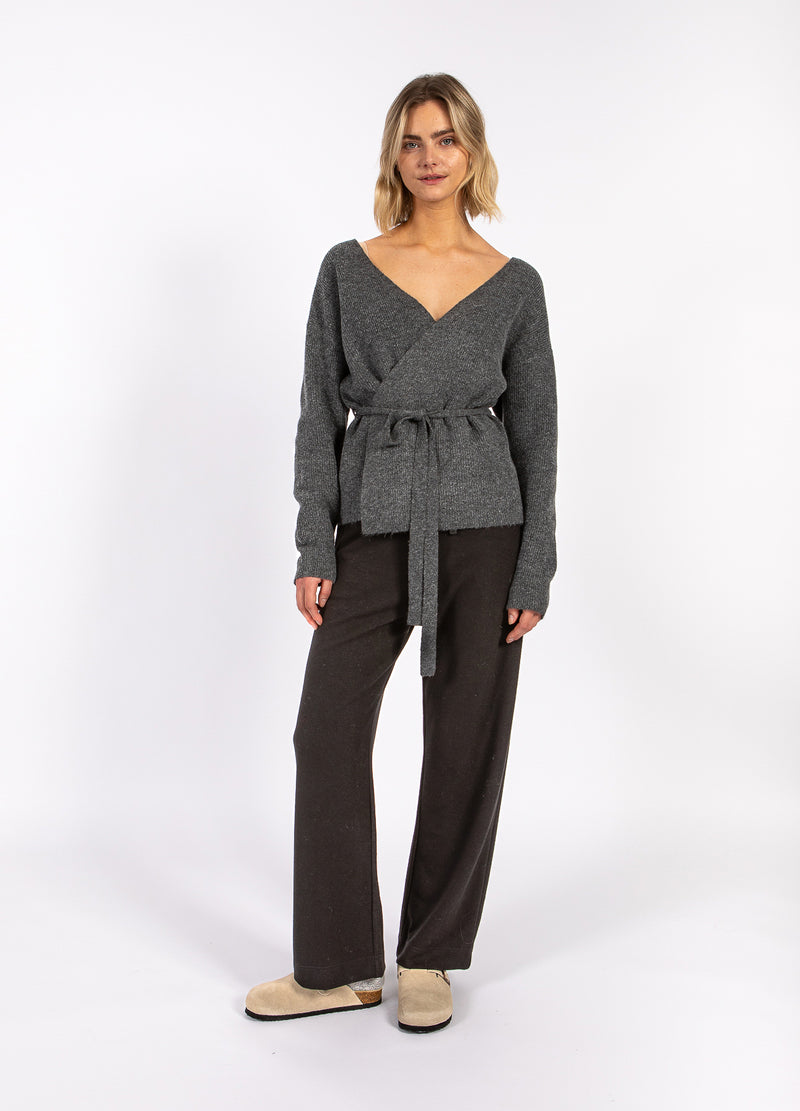 CC Heart CC HEART EMMA WICKELSTRICKSTRICKJACKE Knitwear Dark grey melange - 172