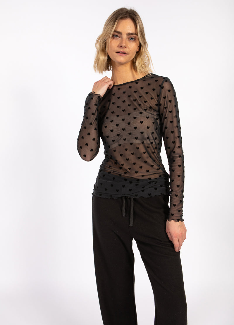 CC Heart CC HEART EVE MESH BLOUSE Shirt/Blouse Black simili - 116