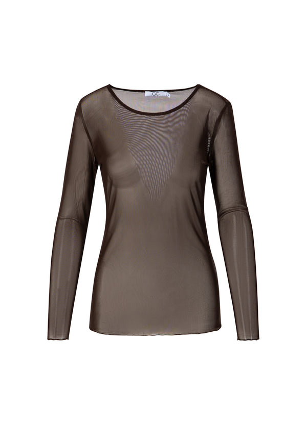 CC Heart CC HEART EVE MESH BLOUSE Shirt/Blouse Chocolate brown - 349