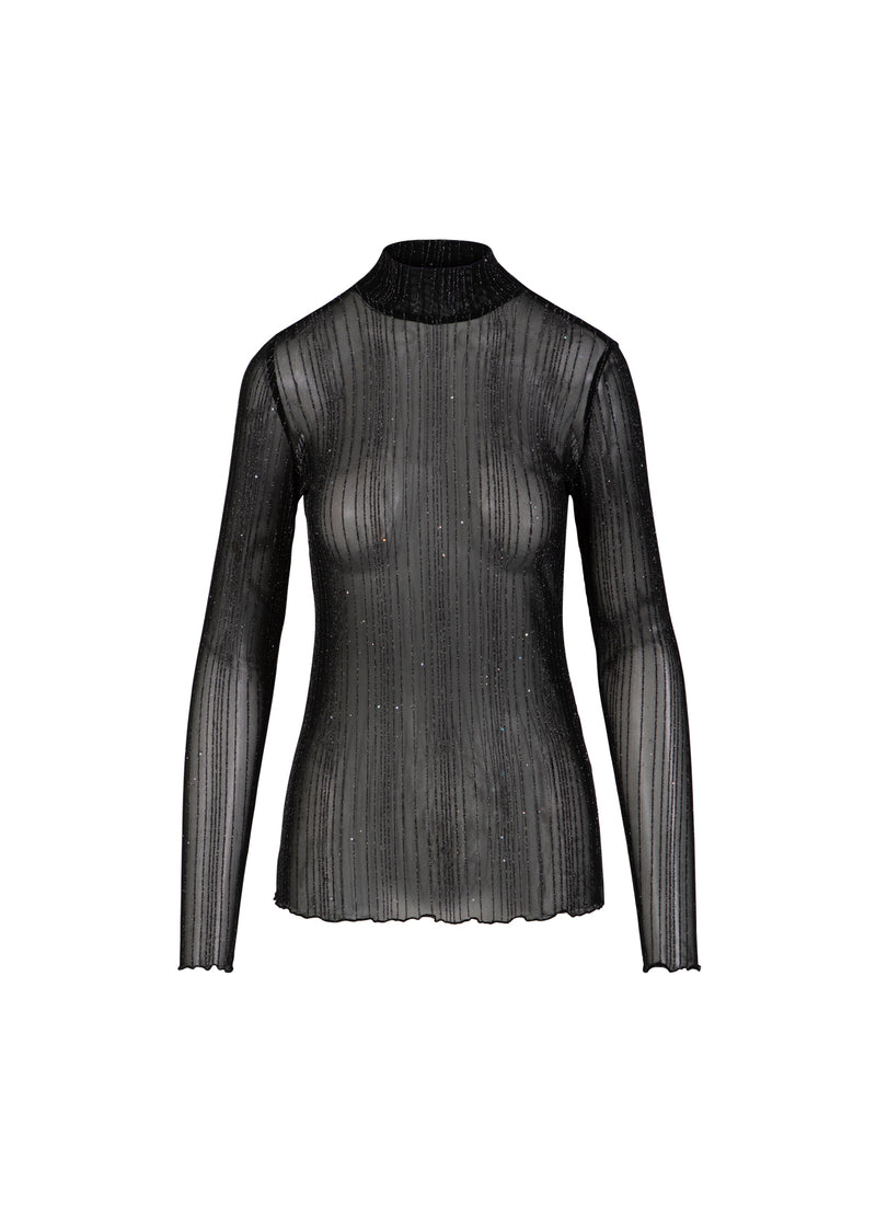 CC Heart CC HEART EVE MESH ROLLKRAGEN Shirt/Blouse Black glitter - 100