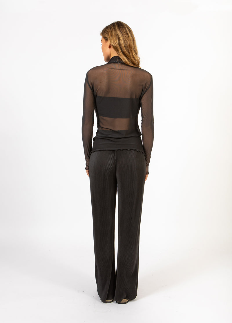CC Heart CC HEART EVE MESH ROLLKRAGENPULLOVER Shirt/Blouse Black - 100