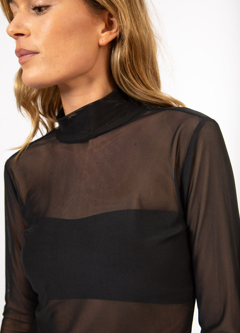 CC Heart CC HEART EVE MESH ROLLKRAGENPULLOVER Shirt/Blouse Black - 100