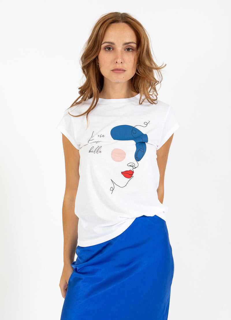 CC Heart CC HEART FACE T-SHIRT - KAP-ÄRMEL T-Shirt White - 200