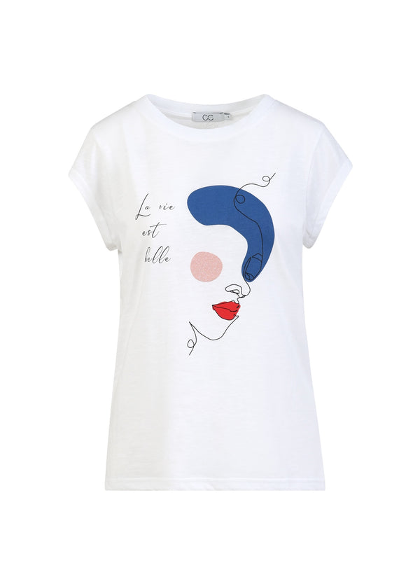 CC Heart CC HEART FACE T-SHIRT - KAP-ÄRMEL T-Shirt White - 200