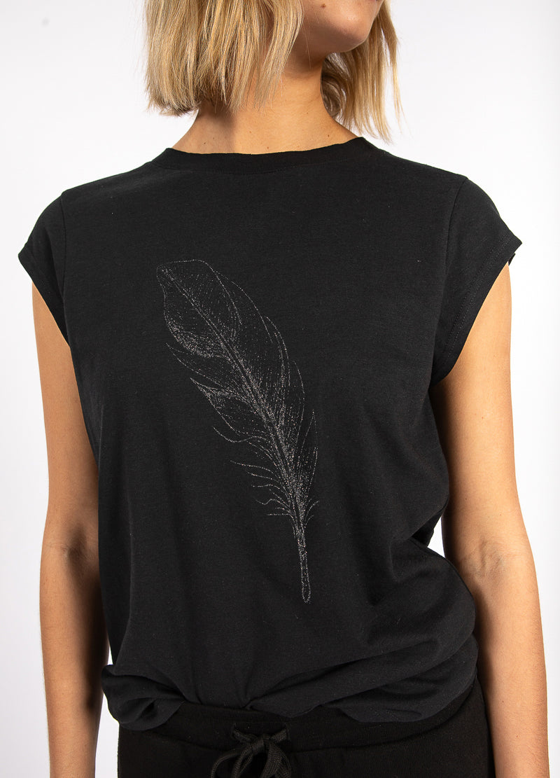 CC Heart CC HEART FEDER TEE T-Shirt Black - 100