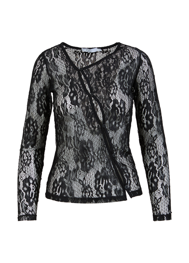 CC Heart CC HEART FLORA BLUSE M MIT KNÖPFEN Shirt/Blouse Black - 100