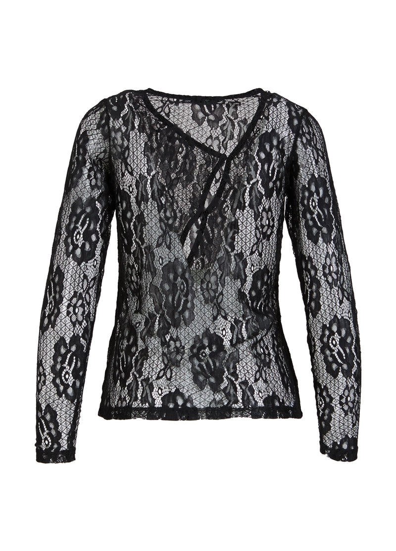 CC Heart CC HEART FLORA BLUSE M MIT KNÖPFEN Shirt/Blouse Black - 100