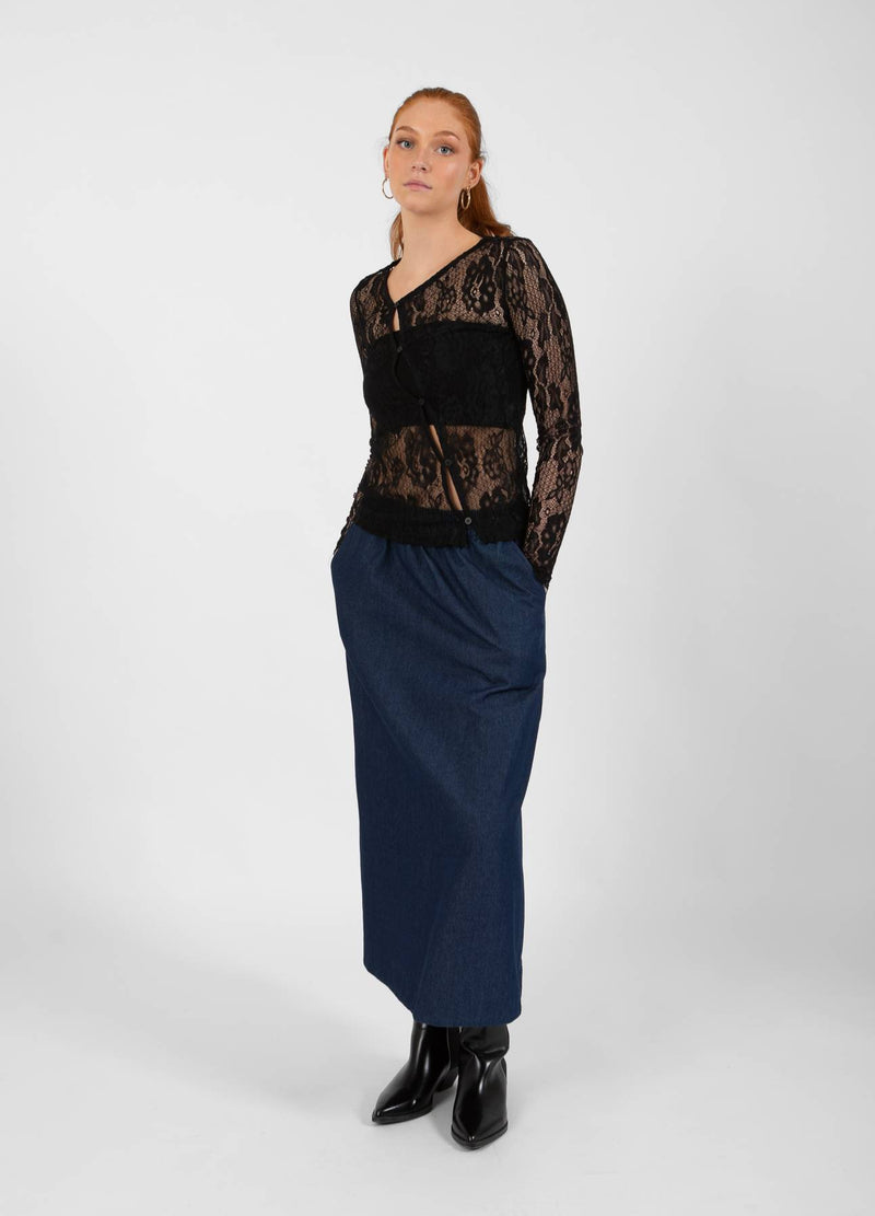 CC Heart CC HEART FLORA BLUSE M MIT KNÖPFEN Shirt/Blouse Black - 100