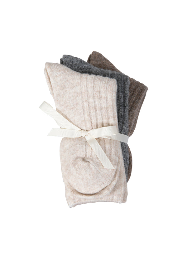 CC Heart CC HEART GEMÜTLICHE WOLLSOCKEN Accessories Hazel melange/grey melange/off white melange - 399
