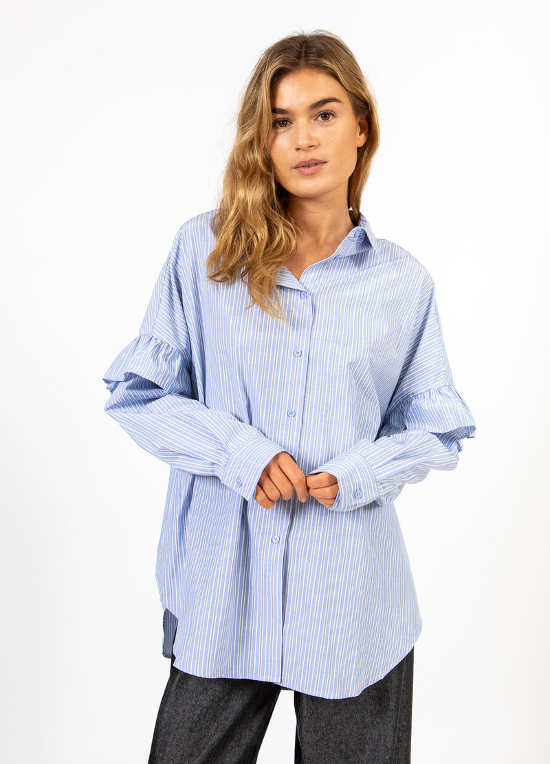 CC Heart CC HEART GIA STREIFEN RÜSCHENHEMD Shirt/Blouse Blue stripes - 595