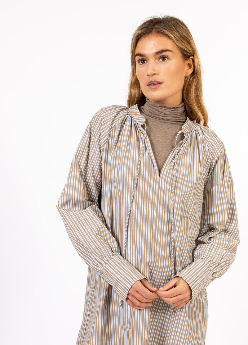 CC Heart CC HEART GIA STREIFEN TUNIKA KLEID Shirt/Blouse Brown stripes - 399