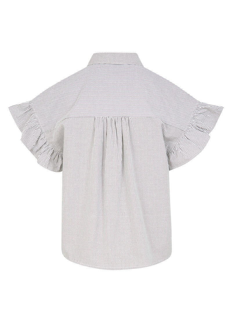 CC Heart CC HEART GWEN RÜSCHE KURZÄRMLIGES HEMD Shirt/Blouse Black stripe - 107